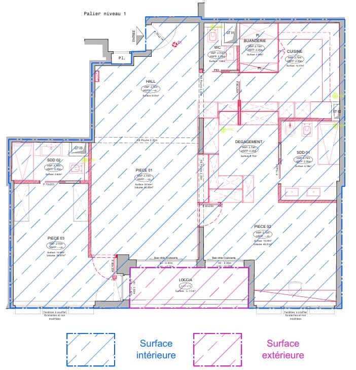 Apartment Suffren, floor plan 1