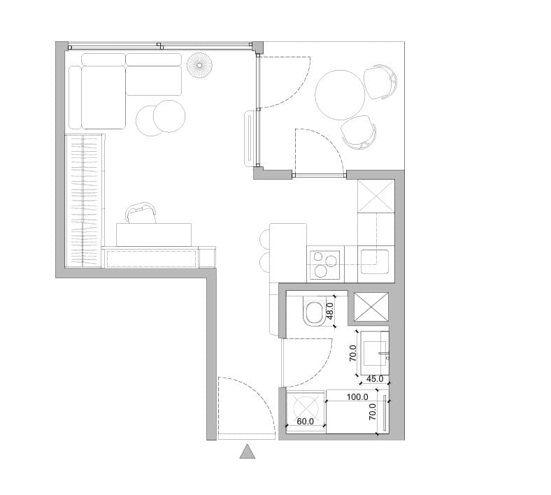 Riviera Palace · Studio, floor plan 1