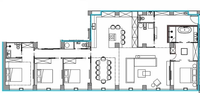 Apartment Palais Heracles, floor plan 1