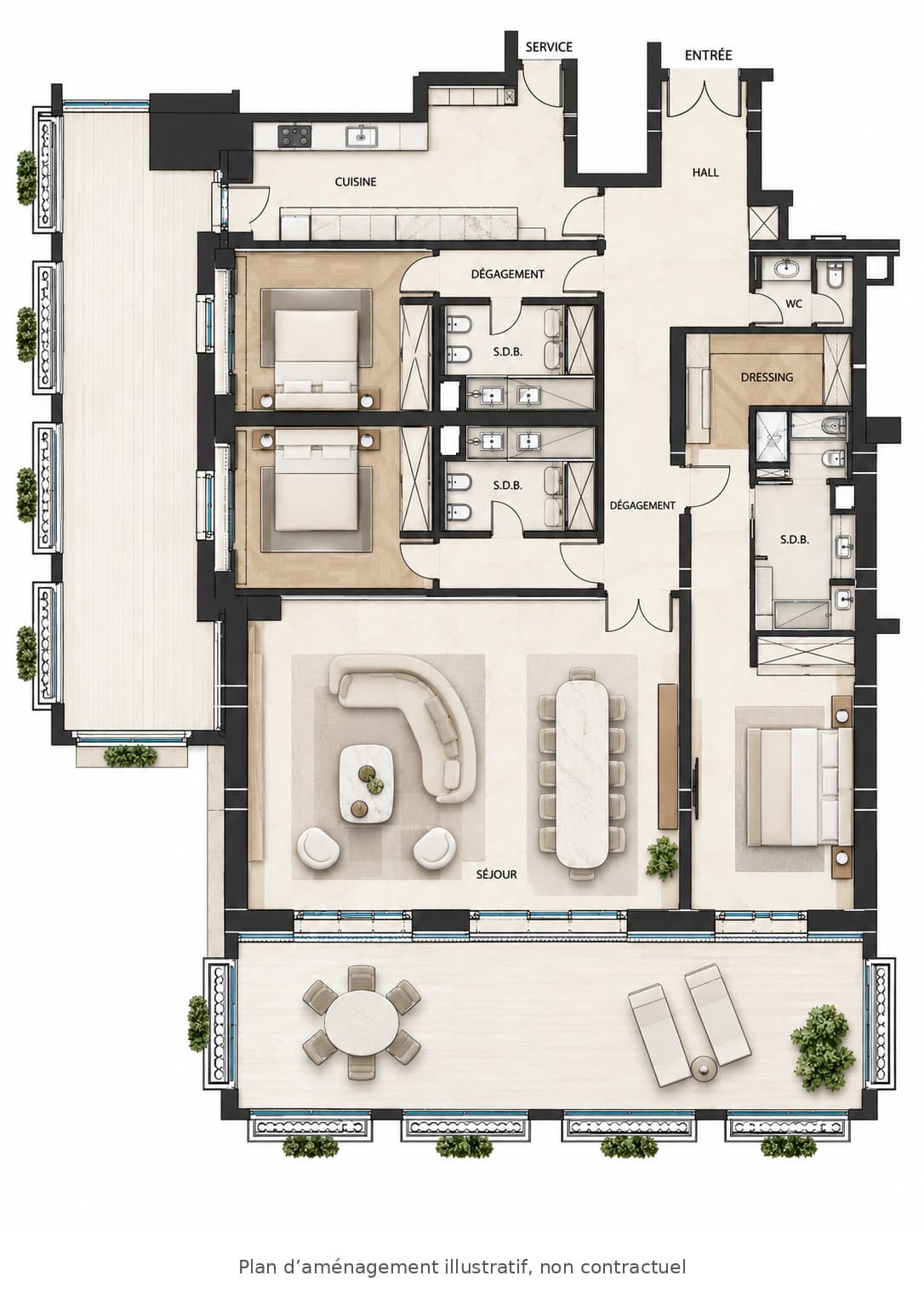 Off Market · Les Terrasses Du Port | Élégant Appartement Avec Vue Mer, plan 1